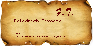 Friedrich Tivadar névjegykártya